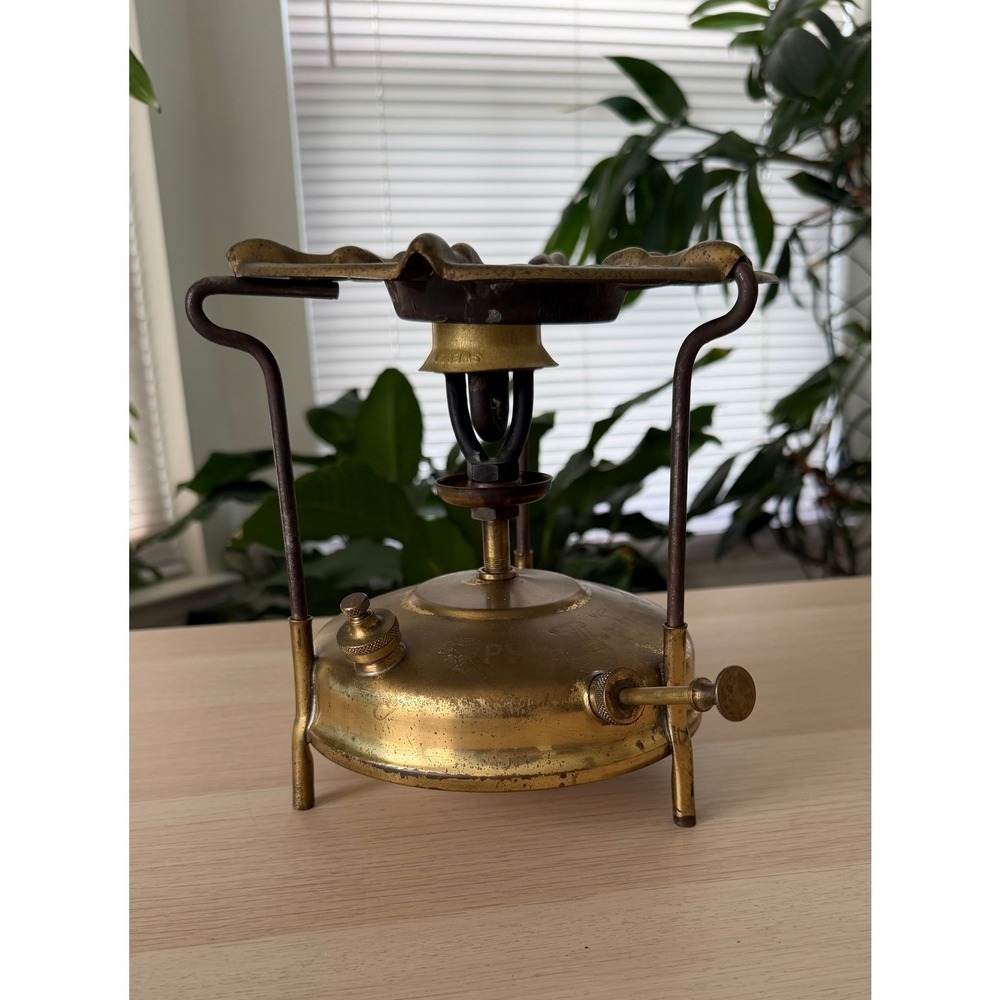 Vintage Primus No 5 Brass Kerosene Pressure Stove Made in Sweden Camping Burner